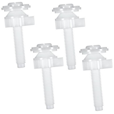 4Pcs Universal Plastic Toilet Seat Screws Replacement Kit Bolts Hinge Bolt Sc...