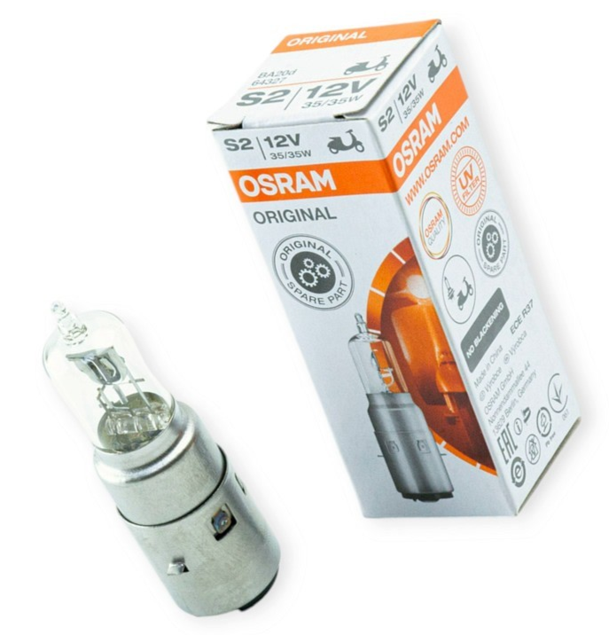 Osram S2 Orginal Replacement Motorbike Bulb 12V 35/35W BA20d 64327