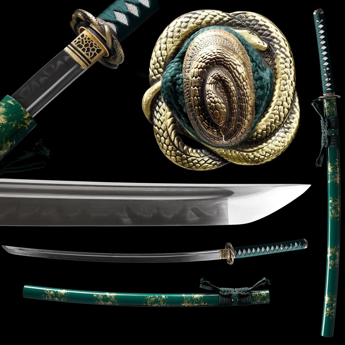 武士绿色收藏日本刀剑、军刀| eBay