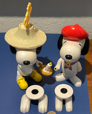 RARE 7" to 9" Snoopy 3-Piece Interchangeable Figure 2000 McDonald's ASIA JAPAN