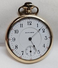 South Bend 1907 17 Jewel 16 Grade 291 Open Face Railroad Pocket Watch - Working