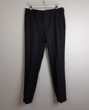 M&S Men's Slim Fit Pinstripe Suit Trousers Dark Grey W34" L31" New