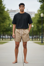 Nike Vintage Rare Sportswear Club Woven Track Shorts Nylon Tan Medium