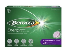 Berocca Blackcurrant Effervescent Energy 45 Tablets EXP 12/26 NEW SEALED