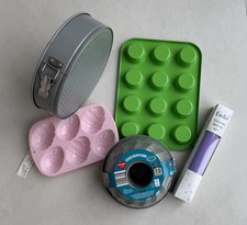 5 neue! Teile: Springform + Backformen + Silikon Dauerbackmatte + Osterbackform