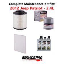 2012 Jeep Patriot 2.4L Complete Air, Oil & Cabin Filter Kit (5W-20)