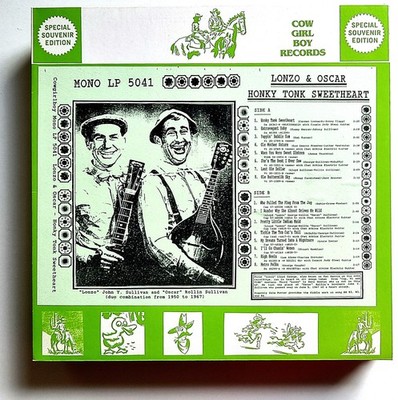 Lonzo & Oscar Honky-Tonk Sweetheart NEAR MINT Cowgirlboy LP 5041 Country 
