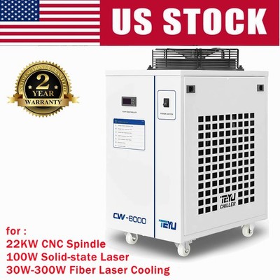 S&A CW-6000DN Industrial Water Chiller for 100W Solid-state Laser/22KW CNC 110V