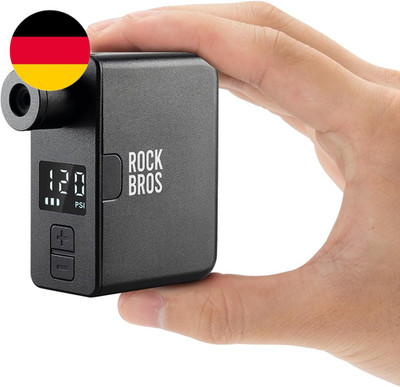 ROCKBROS Elektrische Fahrradpumpe Mit Manometer, 120PSI Tragbare Minipumpen Wied