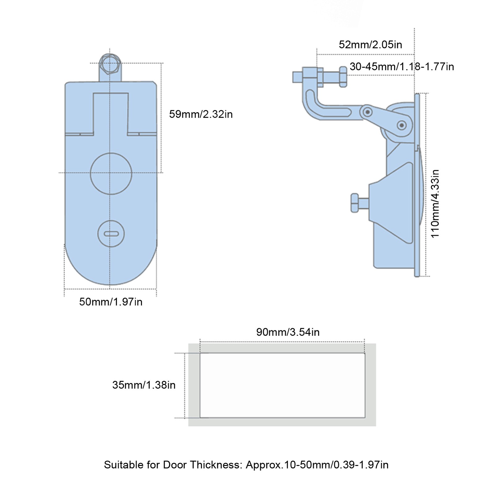 Compression Latch Replacement Silver Good Sealing Performance Compression Latch
