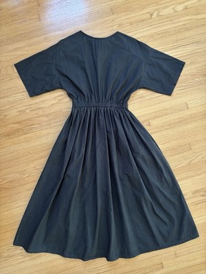 black crane jersey top dress NO SLEEVE DRESS / MIDNIGHT