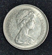 1970 Great Britain 5 New Pence Circulated KM# 911