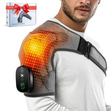 Electric Heated Shoulder Massager with Vibration Massage Brace Joint Pain Relief