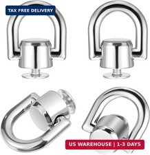 D Rings for Purse, 4 Pcs Purses Hardware Screw Grommets Silver Purse Strip Kit S