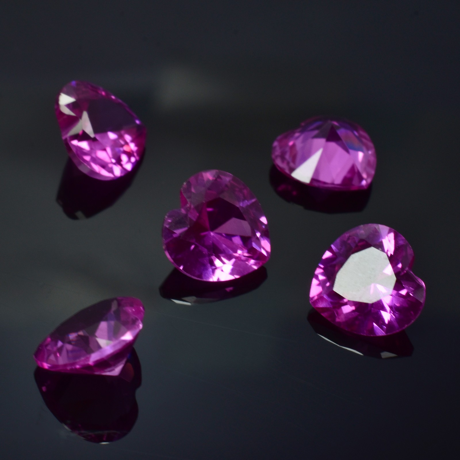 CERTIFIED Heart Cut Natural Red Ruby From Mozambique Precious Loose Gems 150 Pcs