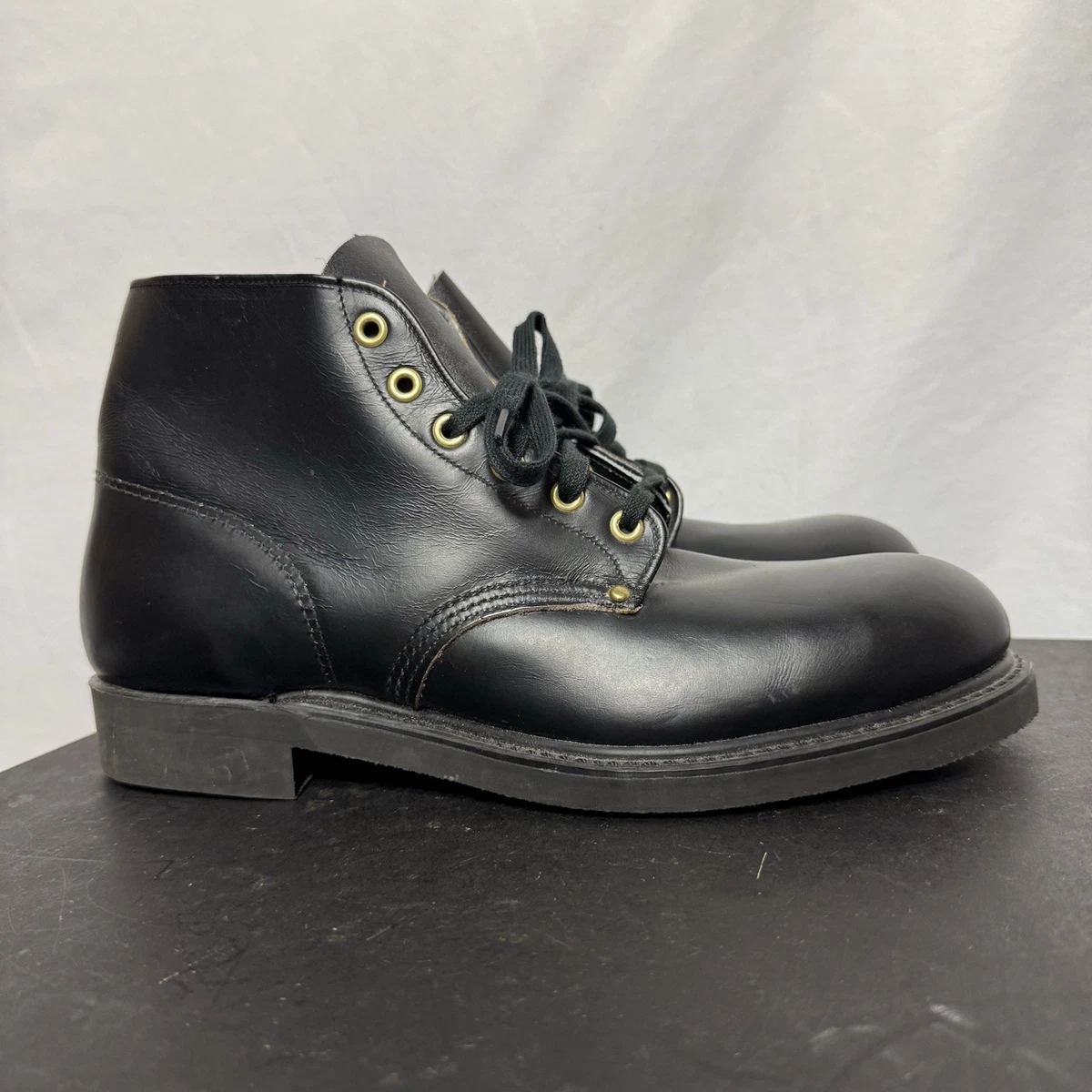 Vibram Sole Boots Lace Up Oil Resist 1121‎ 16 15164 USA Black Men\'s 14 3E WIDE Vibram Black Workwear Boots for Men for Sale | Shop New  main image 2