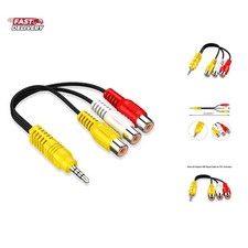 3.5MM to 3 RCA Cable Video AV Component Adapter Cable Replacement for TCL TV...