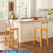 24" Counter Height Bar Stools Set of 2 Armless Full Back Indoor Seating New