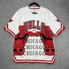 Chicago Bulls NBS Unk Jersey Shirt Stitched Logo Mens Size XXL All Over Print