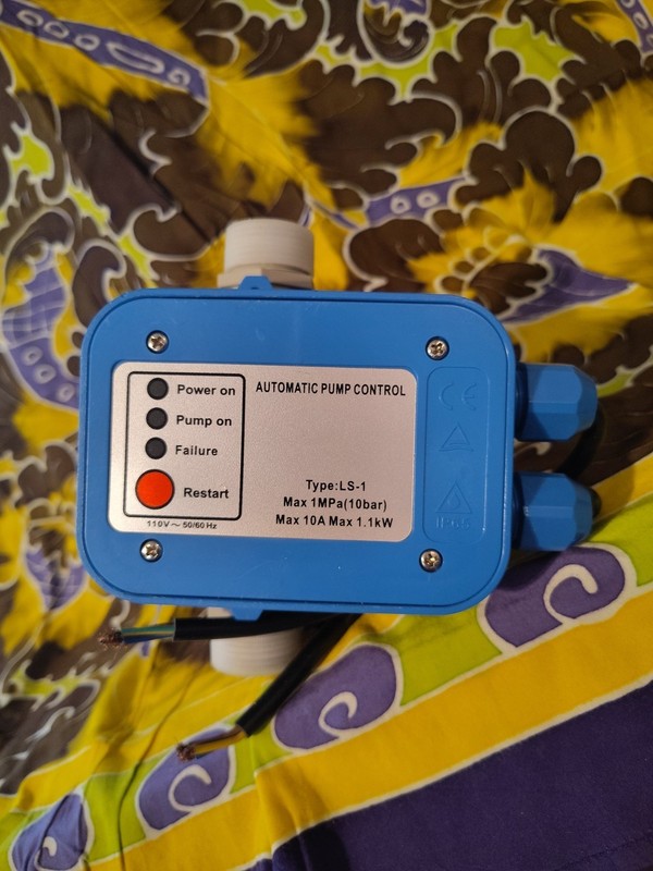 Industrial Blue Gray Water Pressure Booster Pump, Auto Restart & Stop, 110V, Hom