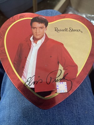 Russell Stover - Heart Shaped Elvis Presley Tin ,Empty