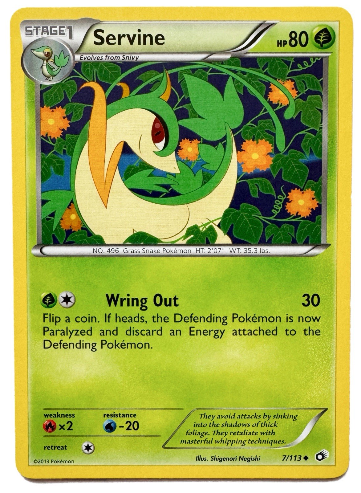 Pokémon Servine Legendary Treasures 7/113