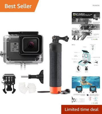 Unterwassergehäuse 60m für GoPro Hero 7/6/5/2018 Schwimmgriff