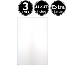 3 Lots Extra Large Size Rigid Plastic Protector Sleeve 11 x 17 INCH For Poster
