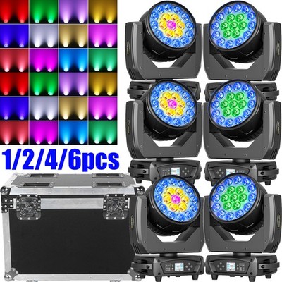 380W RGBW LED Moving Head Light Beam Stage DJ Disco Bar DMX Zoom Wash Lighting