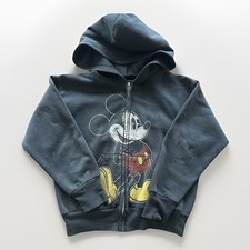 Disneyland Kids Black Mickey Mouse Zipped Hooded Jacket - Small