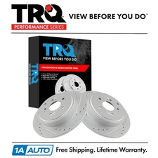 TRQ Rear Brake Rotors Set For 2006-2014 Honda Ridgeline