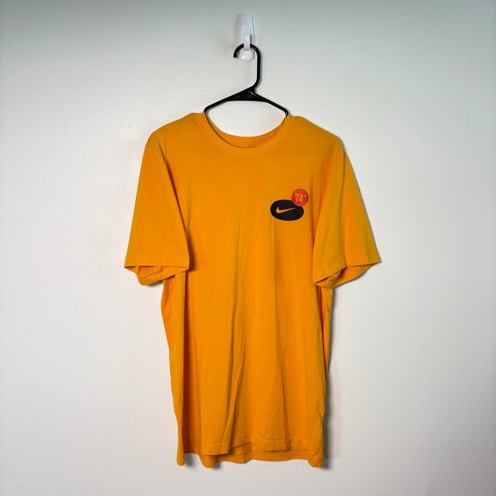 Nike Mens Dri-FIT Graphic T-Shirt Yellow Orange Nike Inc Ice Large Tall L/G