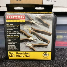 Nos Craftsman Professional 5 Precision Mini Pliers Set 45671