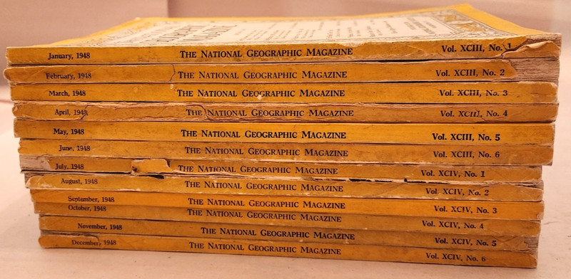 1948 Vintage National Geographic Magazine - 12 Monthly Issues COMPLETE YEAR