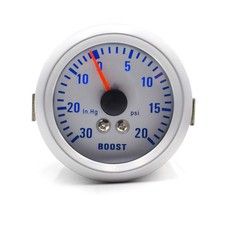 12V Turbocharger Boost Gauge 52mm with Blue Backlight for Car Mod 30 to 20 PSI