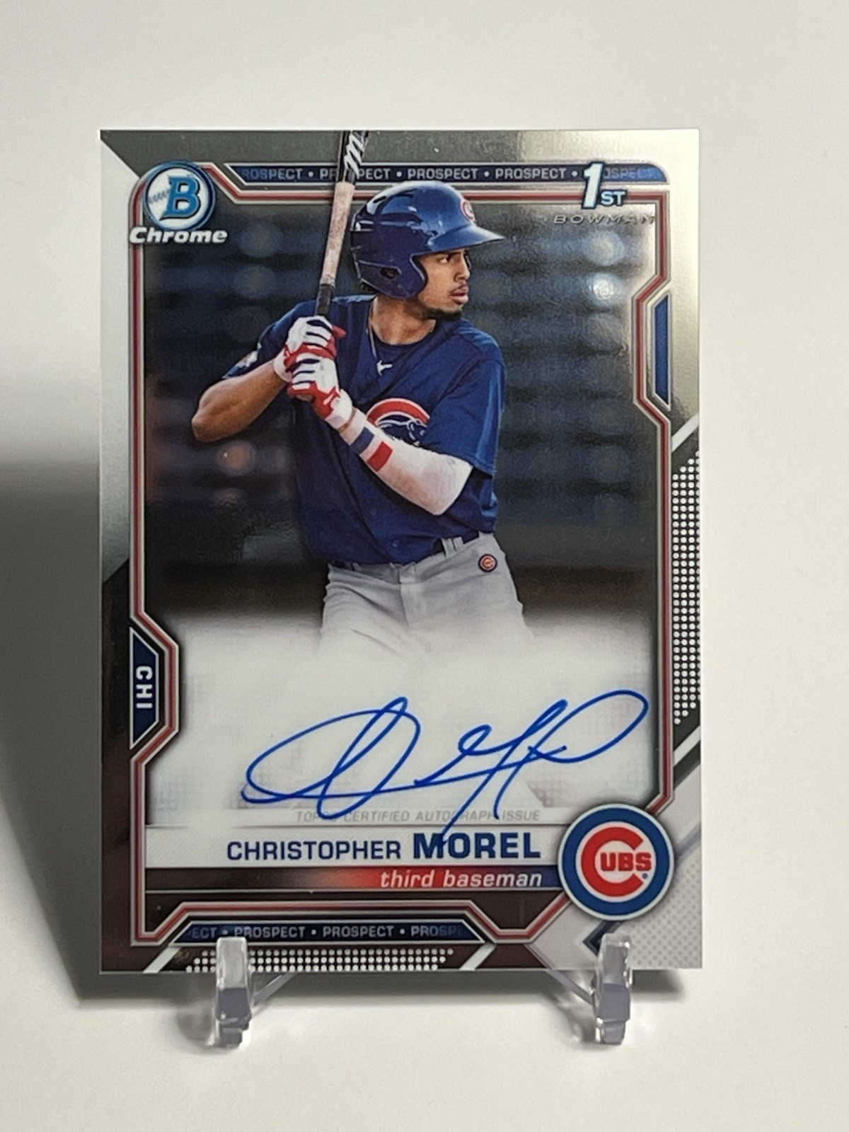 2021 Bowman Chrome Christopher Morel Auto 1st #CPA-CMO Cubs RC Rookie