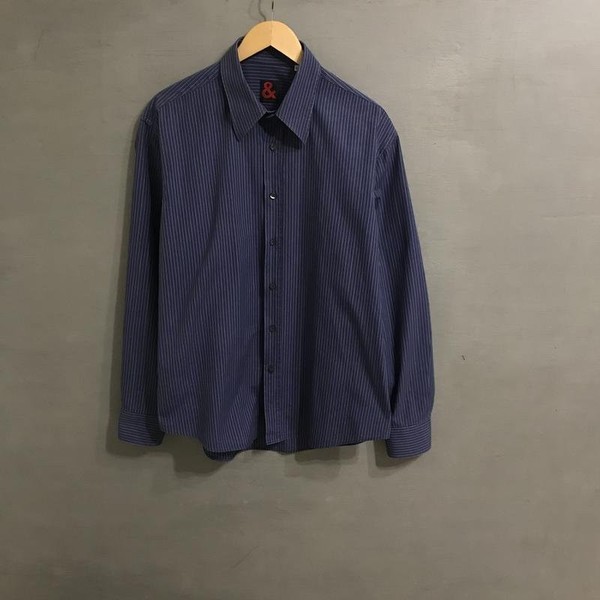 Men Dolce & Gabbana Shirt Navy Cotton XL #1V8R