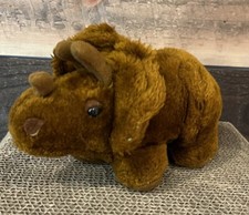 Vintage 1980 Dakin Triceratops Dinosaur Plush Stuffed Animal Rare Toy