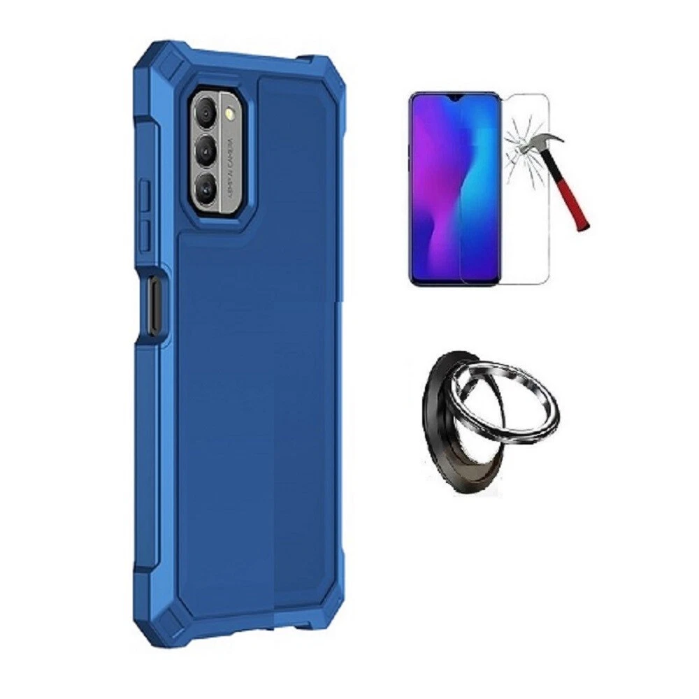 Nokia G310 5G Rugged Case with Ring Stand & Tempered Glass Screen Protector  