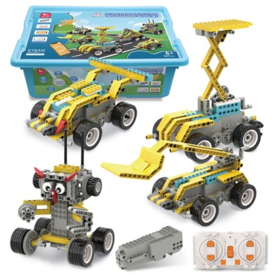 Roboter Bausatz für Kinder - Fernbedienung - 12-IN-1 DIY Konstruktionsspielzeug - 407 Teile