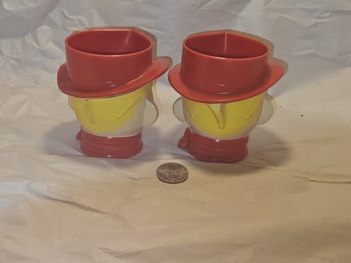 Pair DENNIS THE MENACE VINTAGE PLASTIC MUG F&F Molds UNITED STATES - Picture 3 of 5