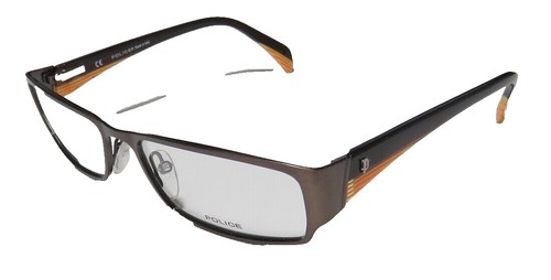 Police EYEGLASSES VPLM07-AG9-52 New with case POLICE VPLM07 0AG9 Eyeglasses Transparent Brown Frame 52mm  main image 3