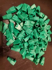 100 Pack Green RJ45 Connector Boot Cat5 Cat6 Boots Ethernet Network Cable End