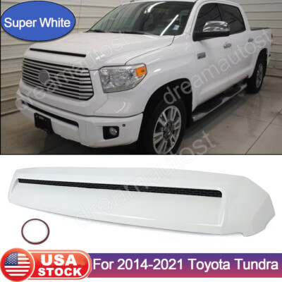 Front Hood Bulge Scoop Molding Grille For Toyota Tundra 14-2021 040 Super White