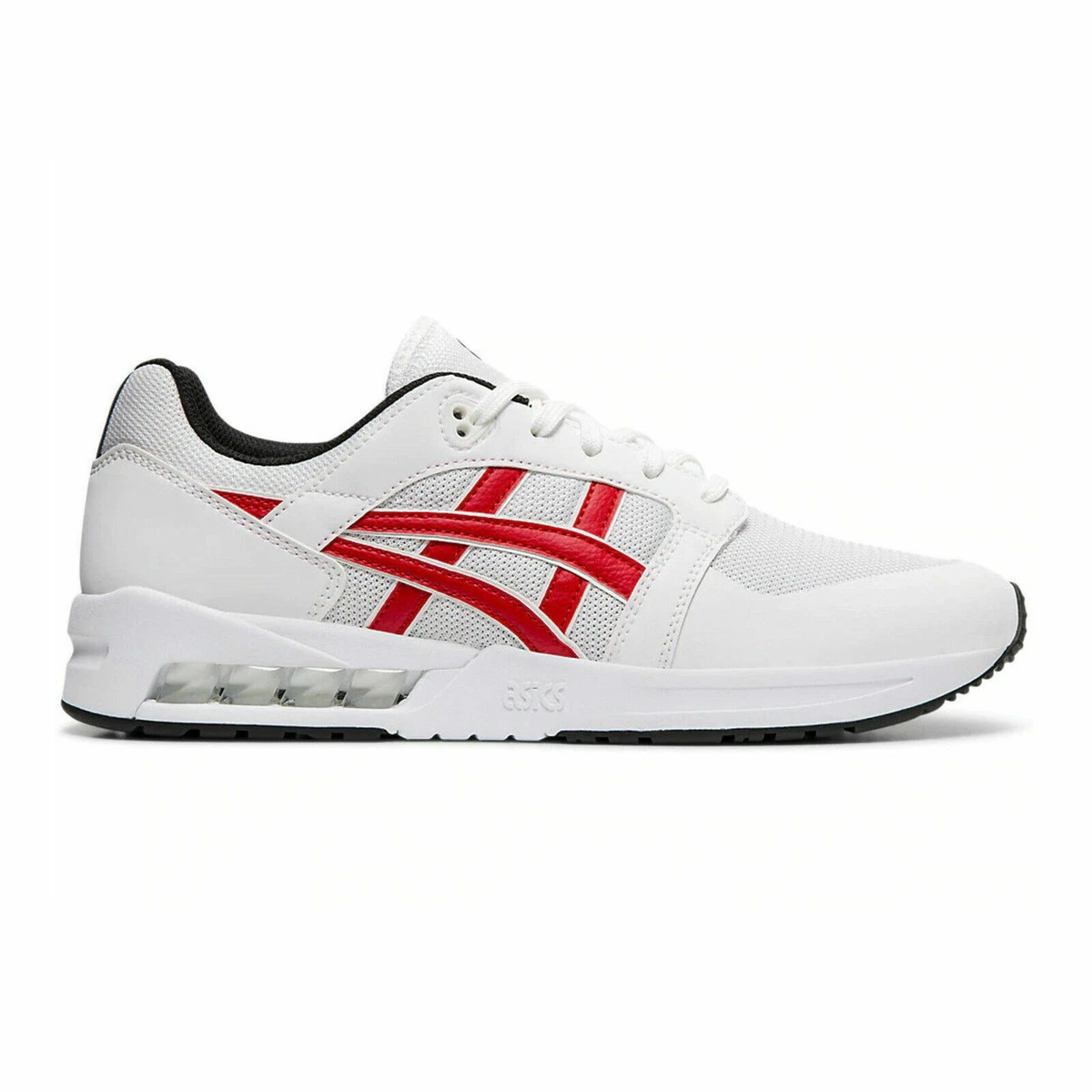 Asics Gel Saga Sou White Classic Red Mesh Running Shoes Trainers