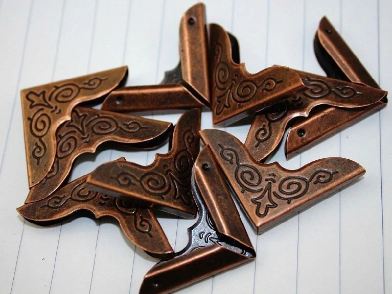 Grandes 25 PIEZAS Protectores de Esquina de Libro de Metal 30mm X 30mm Carpeta Álbumes Foto 3 de 3