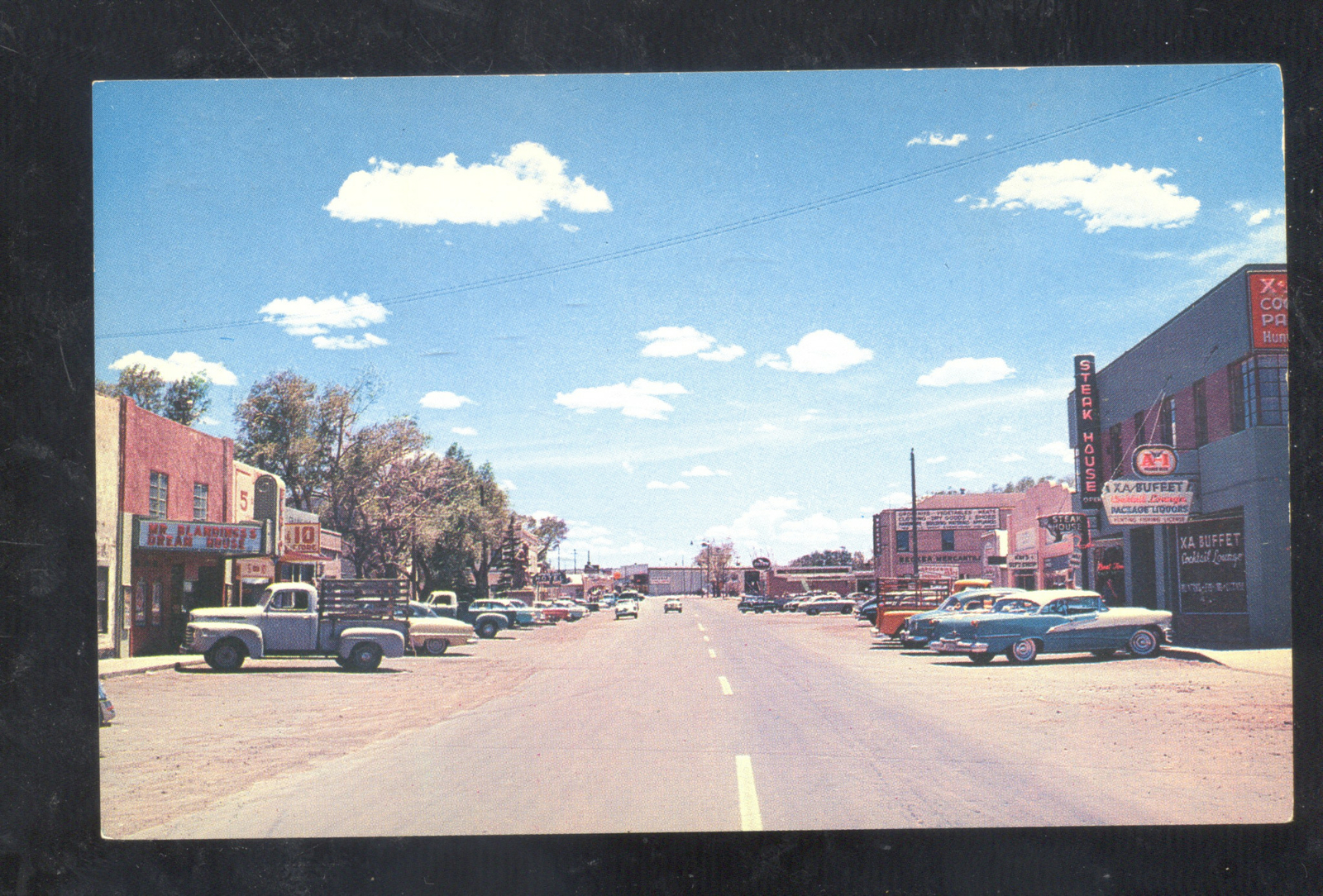 SPRINGERVILLE ARIZONA DOWNTOWN STREET SCENE OLD CARS VINTAGE POSTCARD ...