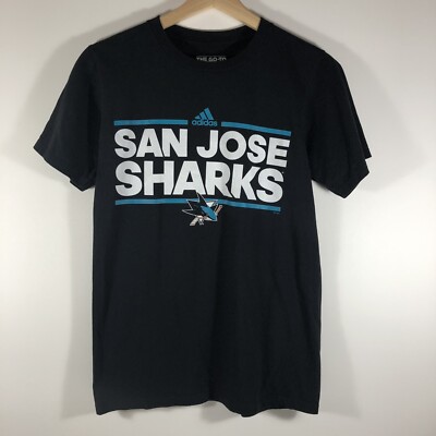 Adidas Go To Tee San Jose Sharks Cotton T-Shirt Black Men’s Small S
