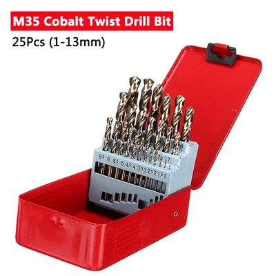 M35 HSS-CO 5%Cobalt Twist Drill Bit Set Metric Straight Shank Set With MetalCase