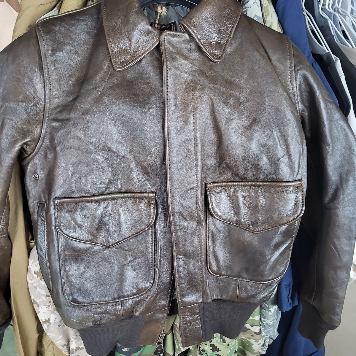 COCKPIT USA USAF 21st. Century A-2 Jacket Brown Made USA Sz 38 New